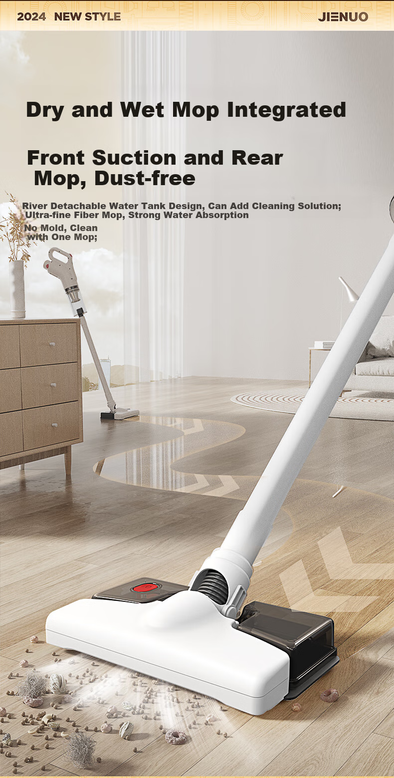 Jienuo Cordless Vacuum Cleaner, High-Power, Wet And Dry All-In Dust Removal, Handheld, Brushless, Powerful Suction, E300Pro Dual Battery Versio 5