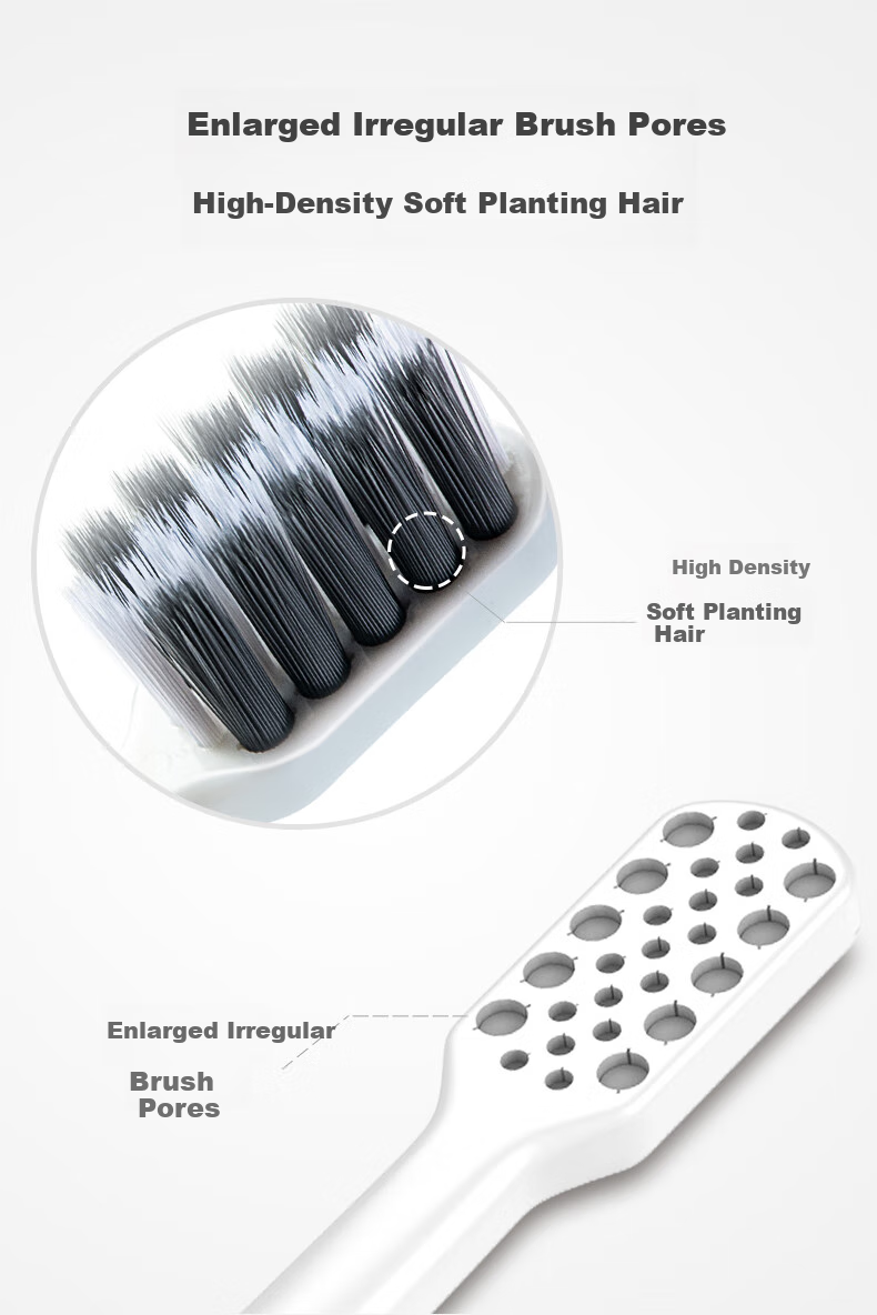 Shenqiyashua Adult Toothbrush with Soft Bristles for Men, Efficient Oral Cleaning Adult Toothbrush Family Value Pack, 4 Pieces 2