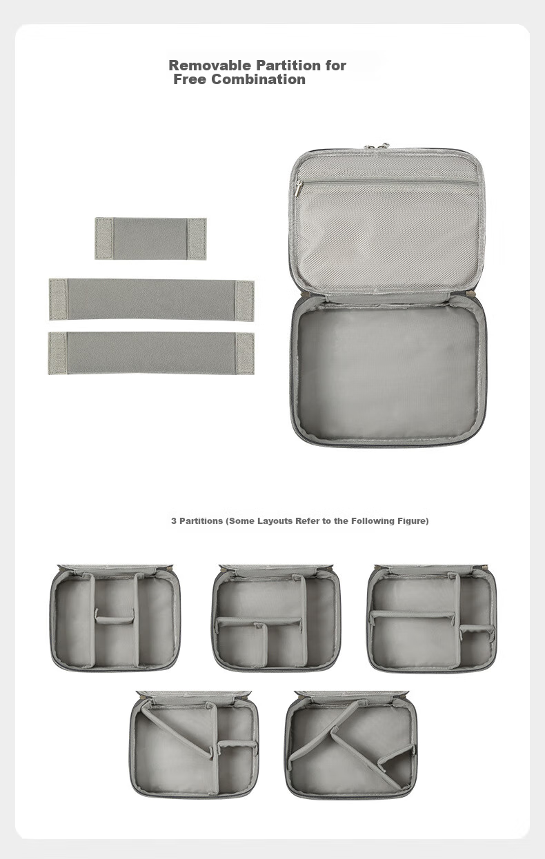 Youjialiangpin Data Cable Storage Pouch, Portable for Travel, Oxford Fabric, Double-Layer Design, Dust-Proof And Waterproof 4