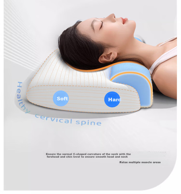 Mixiaoshu Pillow, Cervical Support Pillow, Sleep Aid for Cervical Spondylosis, Deep Sleeping Memory Foam Pillow, Neck Care, Summer Side Sleeping Pillow Core 9