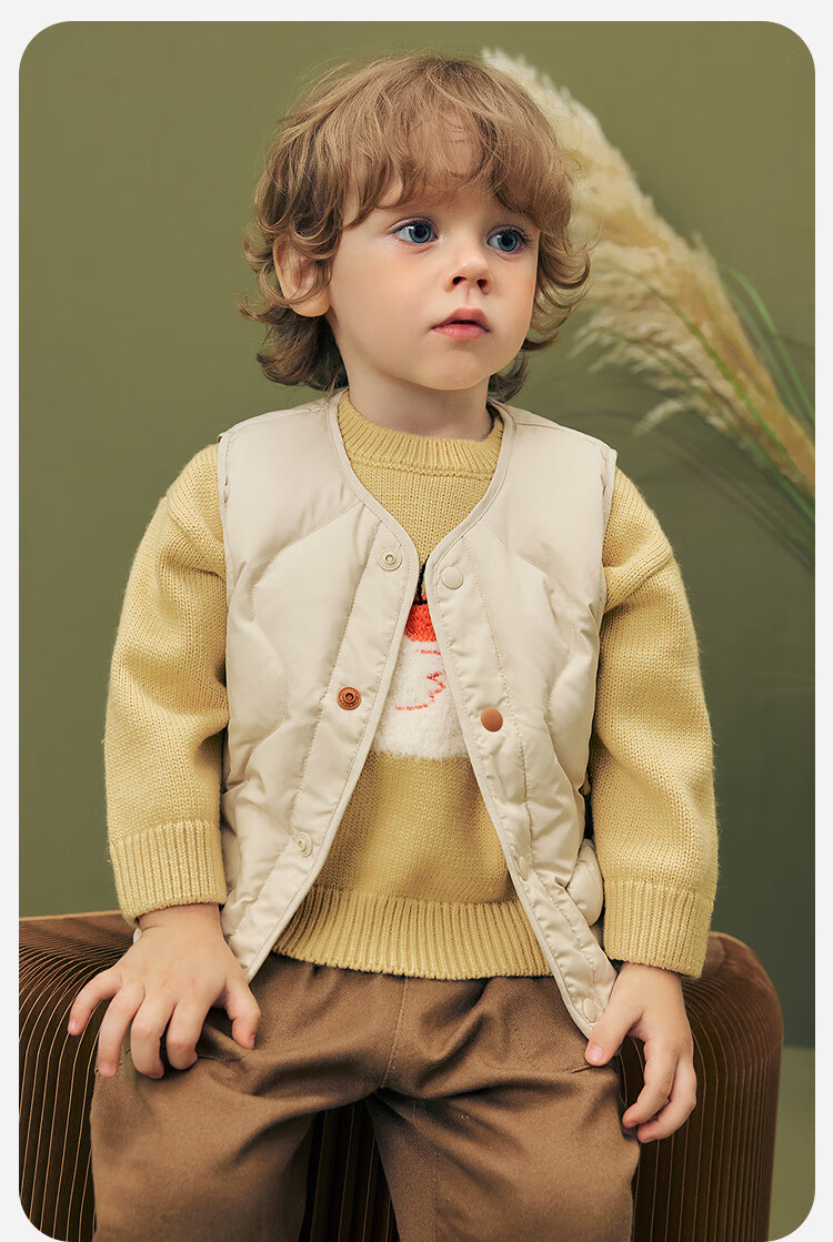 Minibala Kids Unisex Baby Down Vest Waterproof Skin-Friendly Comfortable Warm Winter Jacket 3