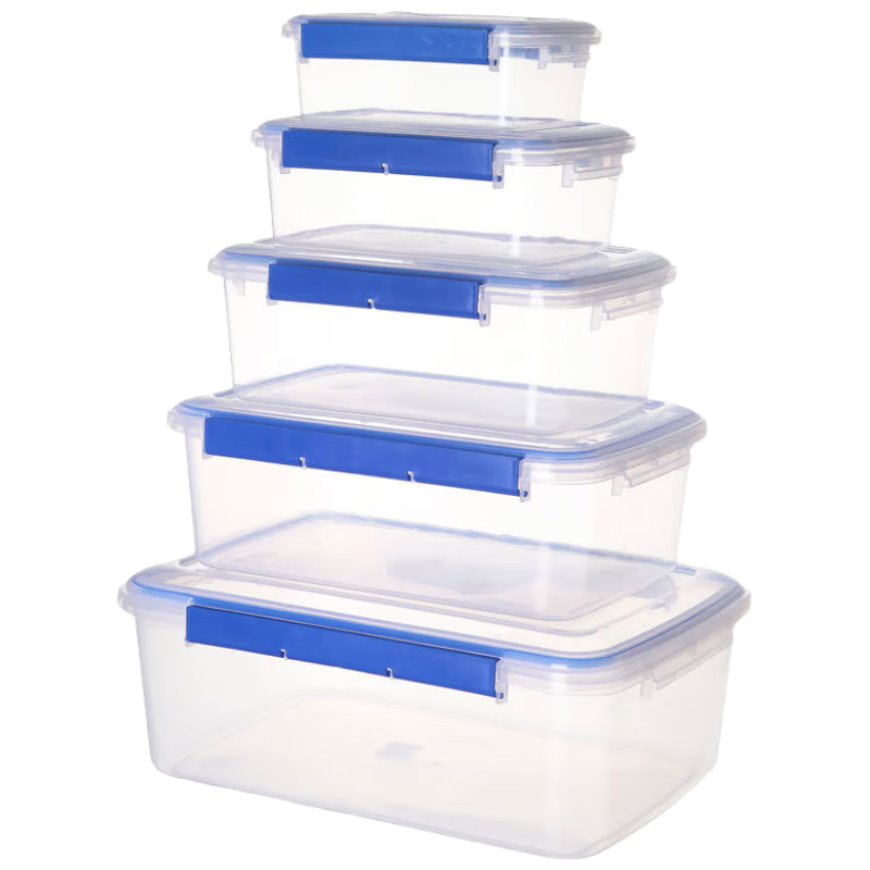 Danshi Zhiyuan Commercial Transparent Plastic Food Storage Container 1.5L, 22x16x8cm, Refrigeration Sealed Box, Jingcang