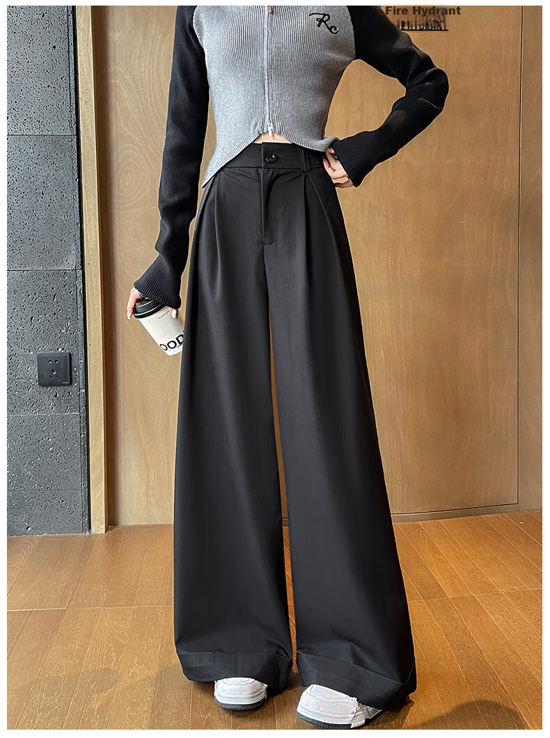 LangSha American-Style Wide-Leg Pants for Women, 2026 Spring/summer, High-Waisted Slimming Trousers, Suit Pants Style, Casual Pants for Wome 13