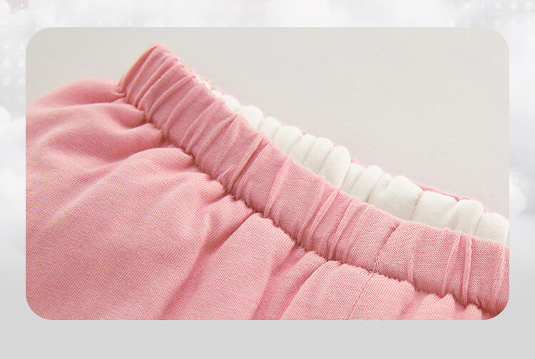 Labi Children's Homewear Set Quilted 80g Boys and Girls Warm Autumn Winter Home Set Light Rose Red 73 1