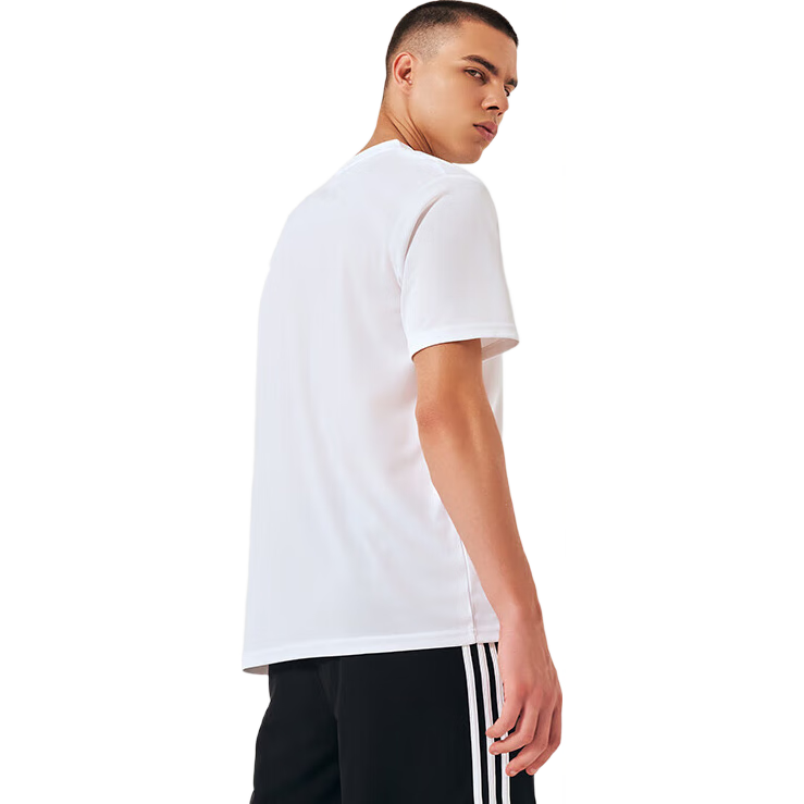 Adidas Men's T-Shirt, Summer Sports Breathable Lightweight Loose Cotton Short Sleeve, Cotton White/gold, 2XL