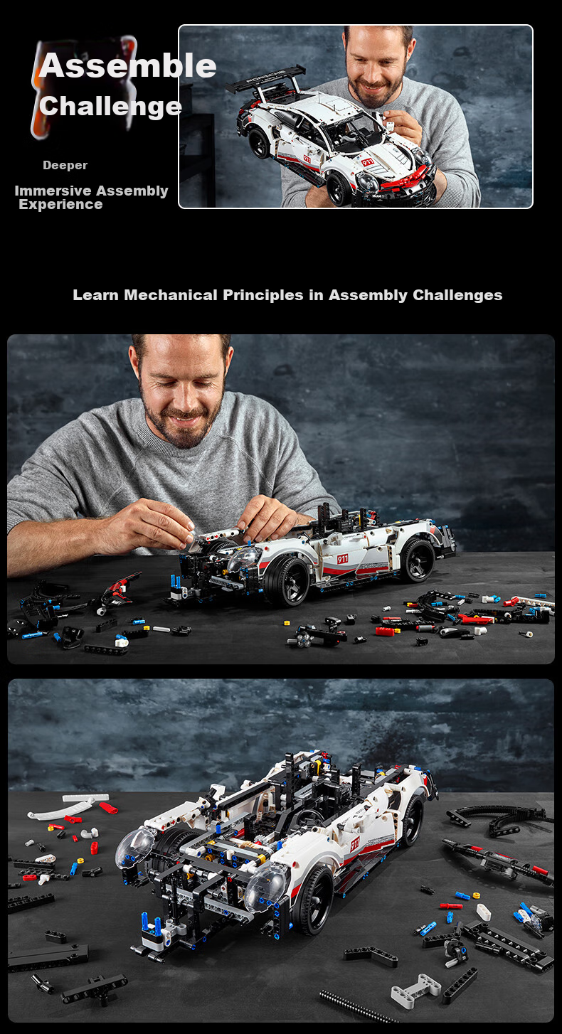 LEGO Technic 42096 Porsche 911 Building Set, Boys And Girls Toy, Children's Gift for Qixi Valentine's Day 3