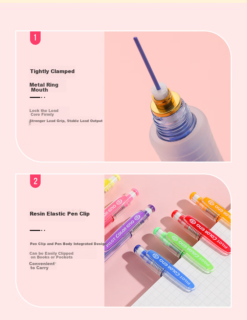 PILOT [Best-Selling Product] Colored Mechanical Pencil for Students And Children, Erasable Colored Pencil for Exams, Stationery, Sketching, with Eraser HCR-197 0.7 Blue 9