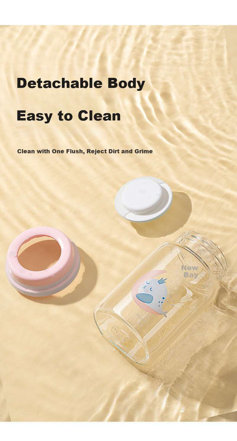 Xenbea Glass Breast Milk Storage Cup, Sealed Container for Breast Milk Preservation, PP Material with Lid, 180mL, Pack of 2, 9161 11