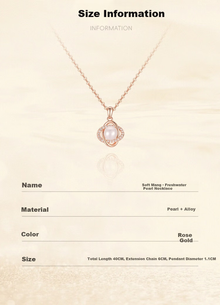 AJIDOU Women's Necklace, Fashionable And Elegant Freshwater Pearl Collarbone Chain, Versatile And Elegant Gift for Girlfriend Or Wife, Mid-Autumn Festival Present 9