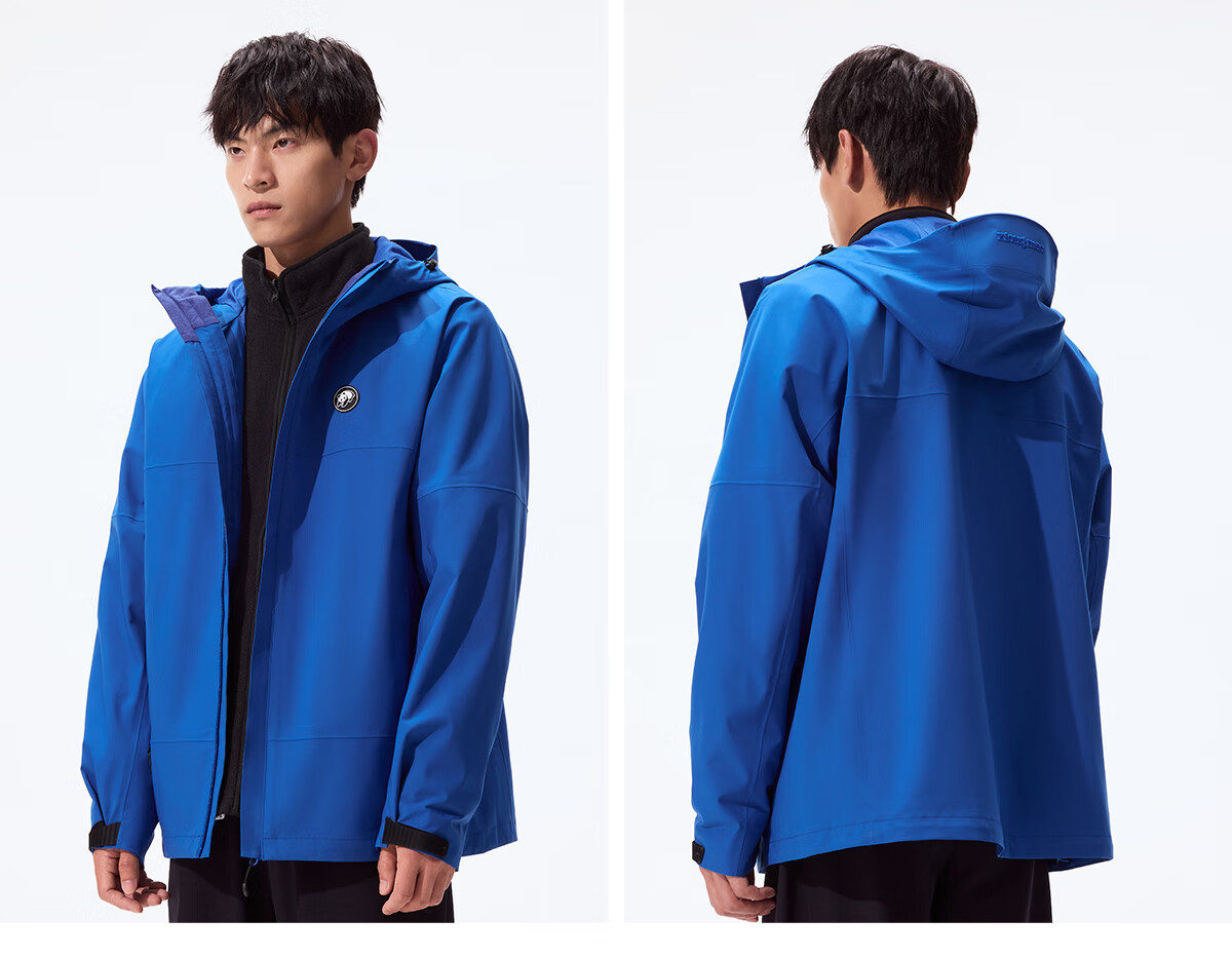 Panda Zhang Yuxi Edition [Rain Shell MAX] 3-in-1 Men's Windproof and Rainproof Hiking Jacket Autumn Winter Mountaineering Coat for Women 39