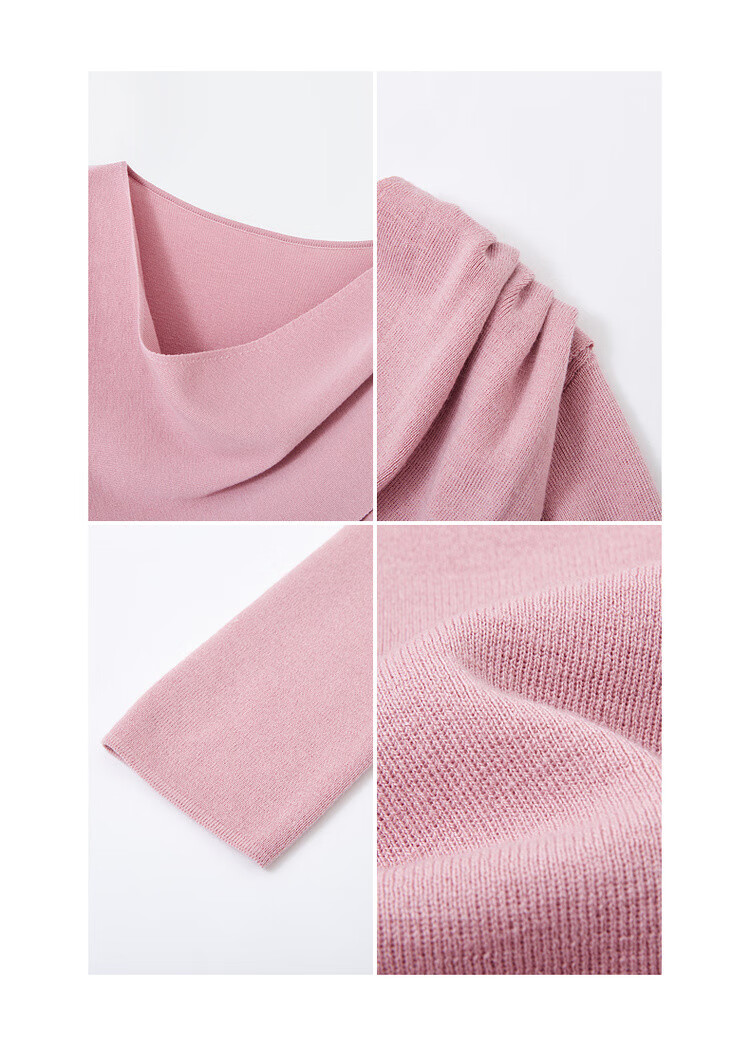 Demana Heartbeat Knit Collection Autumn Elegant V-Neck Long Sleeve Wool Blend Sweater for Women 7