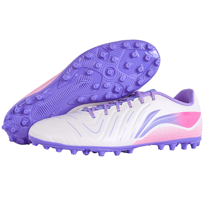 Li-Ning Football Shoes Adult MG Short Studs Unisex Youth Student Professional Competition Training Non-Slip Sports Cleats Size 43
