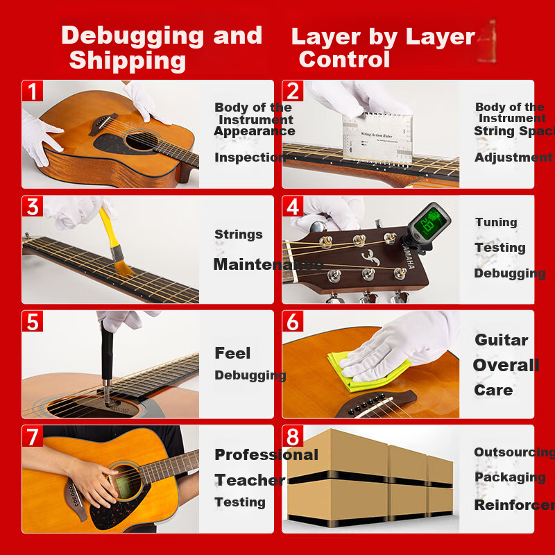 YAMAHA All Solid Red Label Series FSX3 Acoustic-Electric Guitar Folk Acoustic Guitar 40-Inch Matte Natural Wood Color