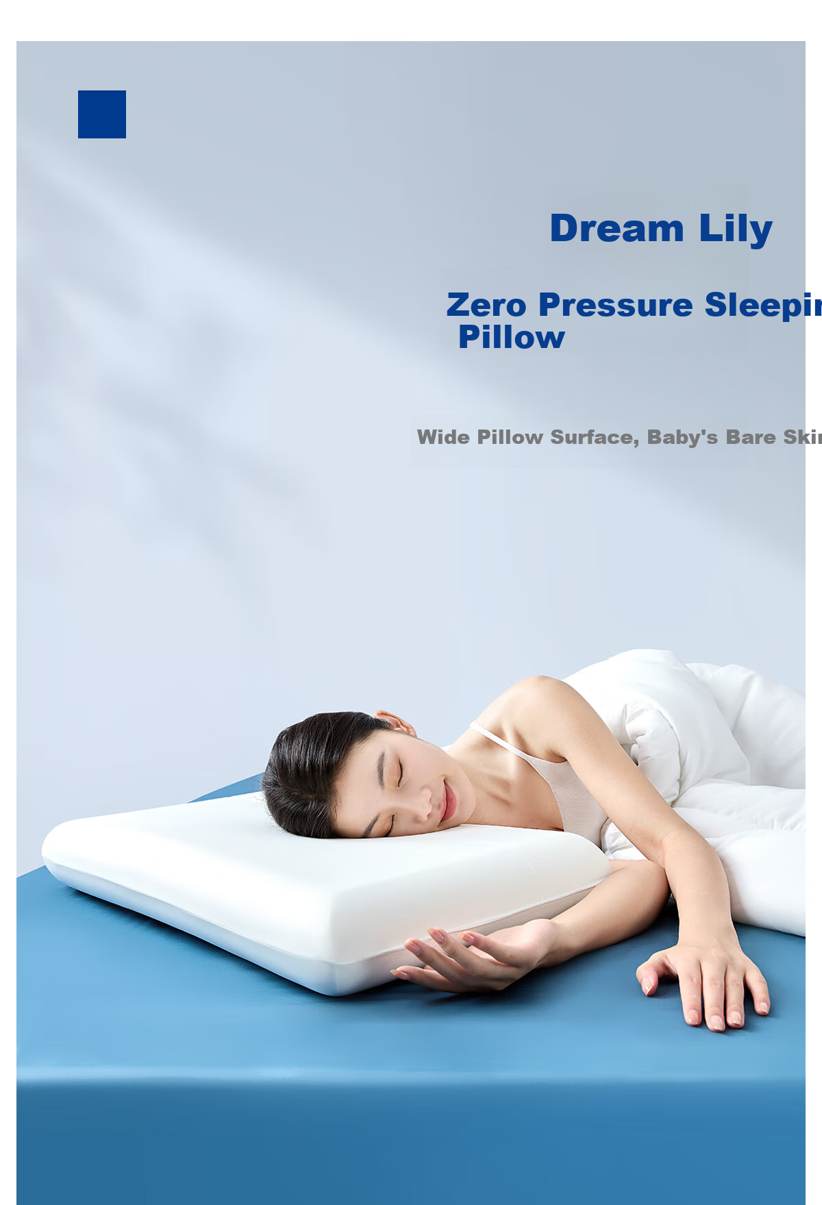 MLILY Zero Pressure Memory Foam Pillow Core, Deep Sleep Cervical Support Pillow, Sleep Pillow, S Upgraded Version, Double-Sided Sleepable 1