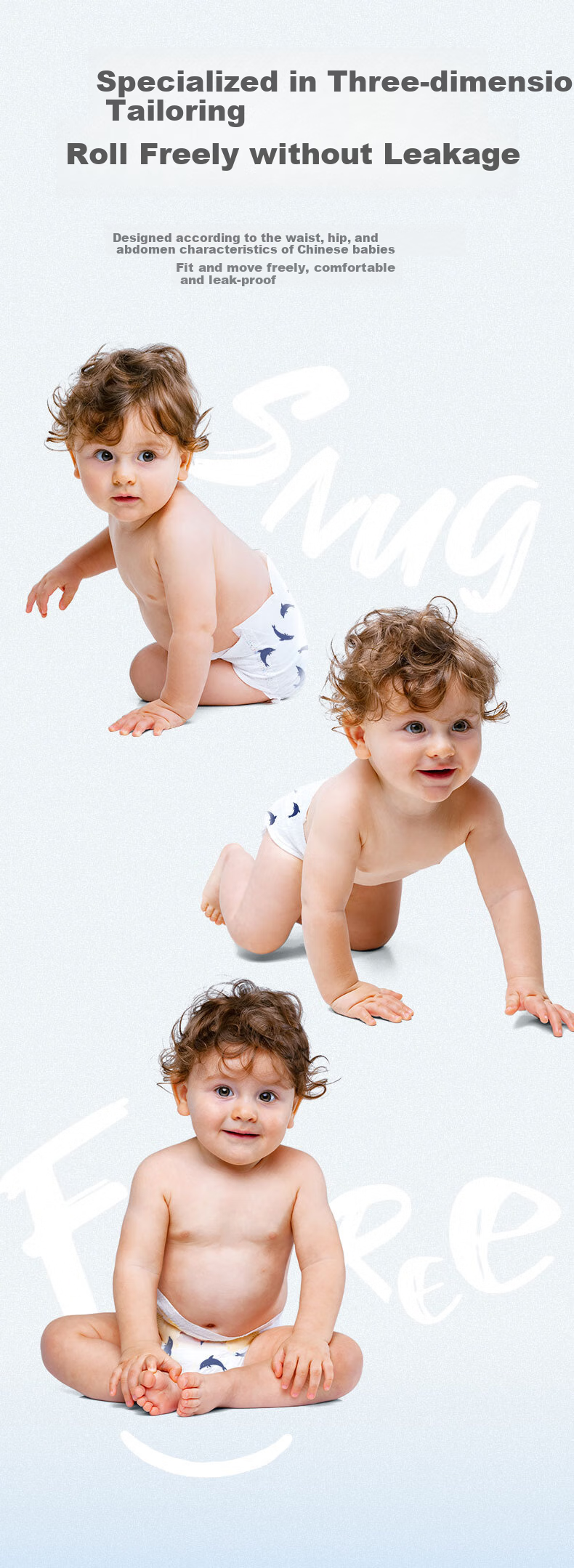 Bibabaobei Summer Pro Diapers Size L 34 Pieces (9-14kg), Disposable Diapers, Ultra-Thin And Breathable, Not Hot Or Stuffy 3