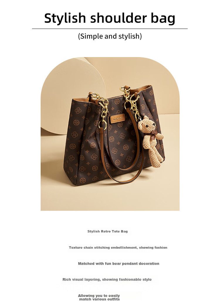 Aokang Women's Handbag, 2026 New Trendy Underarm Light Luxury Shoulder Bag Tote Bag, Birthday Mother's Day Gift for Mom Or Wife 2
