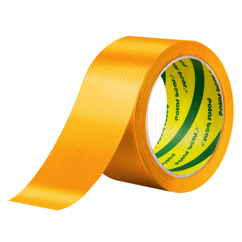 Polar Bear Strong Adhesive Tape Easy to Tear Yellow 48mm*15y (13.7 Meters) 1 Roll Windproof Tarpaulin Repair Carpet Fixing Waterproof Tape CL-409Y
