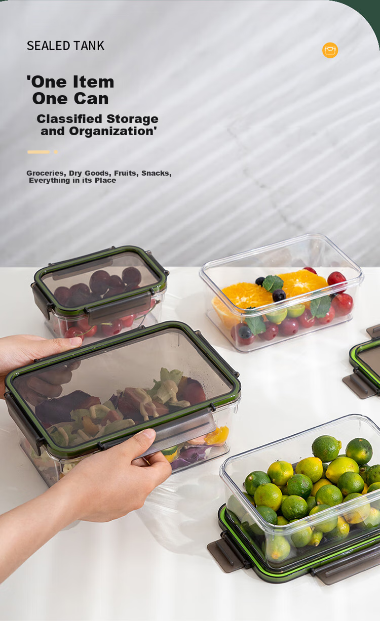 Baijie Food-Grade Pickle Jar, Fruit Refrigerator Storage Container, Chicken Foot Pickling Jar, Spicy Cabbage Pickling Container, Storage Box, 3.5L 9