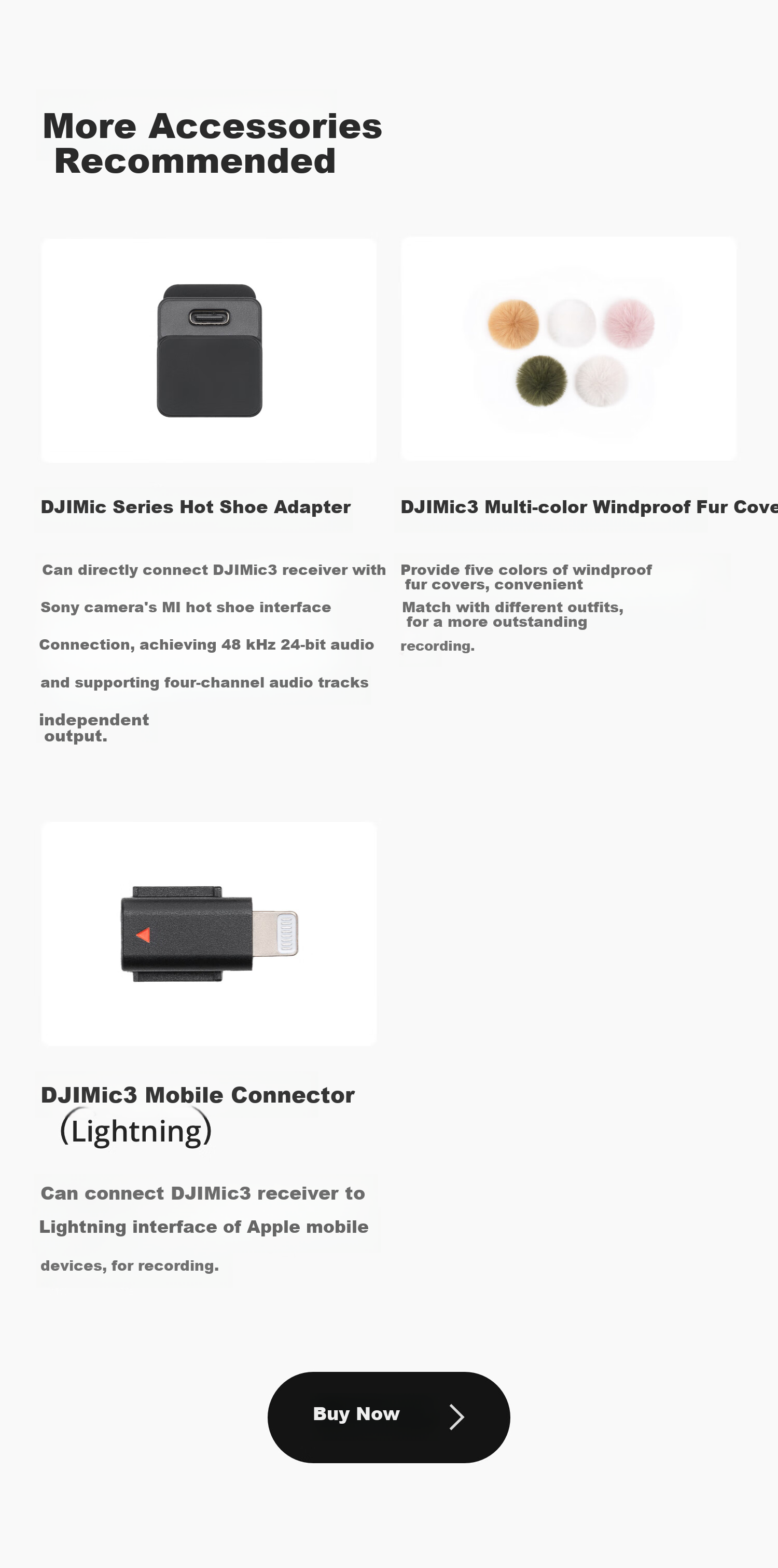 DJI Mic 3 Receiver, DJI Mic 3 Accessories, DJI Microphone Accessories 1