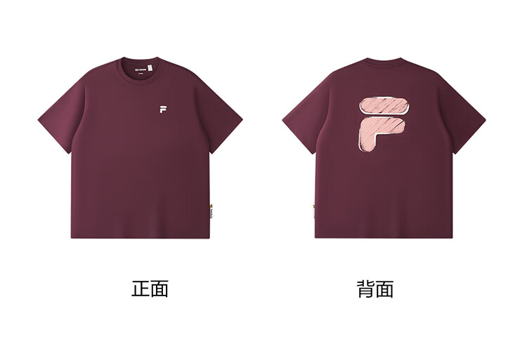 FILA FUSION Fashion Brand Zhang Hao Couple Knit Short Sleeve Shirt 2026 Spring Casual Loose Pure Cotton T-Shirt 97