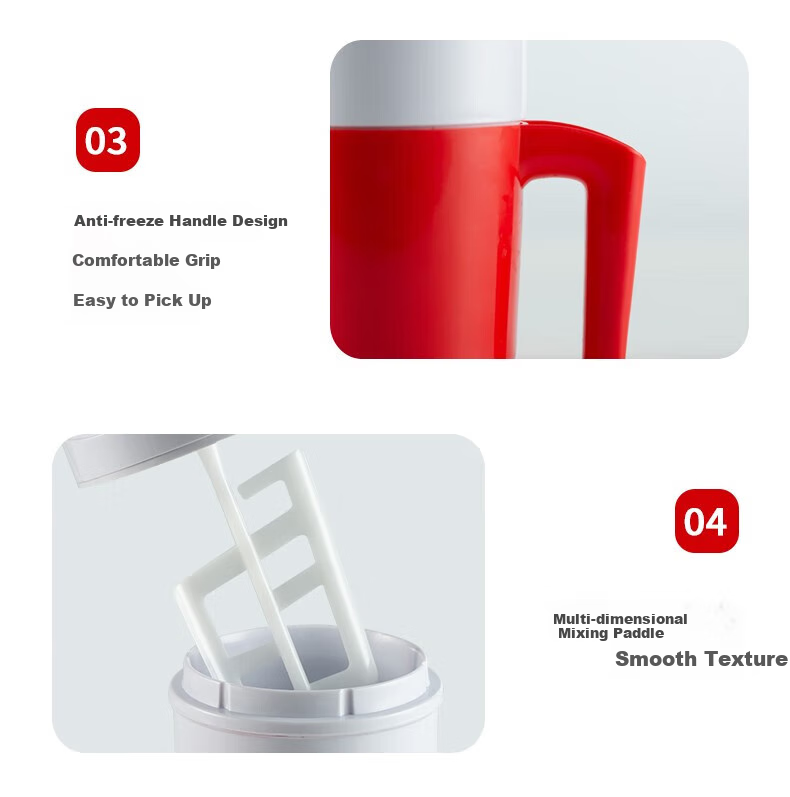 Nostdeqi Electric and Rechargeable Ice Cream Maker Kids' Day Gift Toy Portable Camping Home Small Fully Automatic Ice Cream Machine 13