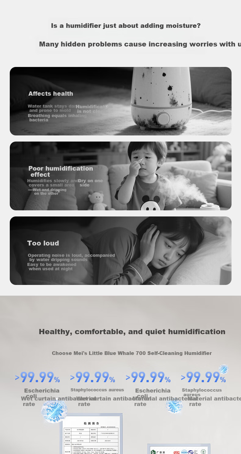 Midea [Xiaolanjing PRO] Price Protection, 618 Non-Water Evaporating Air Humidifier, for Pregnant Women And Infants, Floor-Standing, Bedroom Use, Quiet, Antibacterial, Gift, SZK-1Y80pro HarmonyOS Smart Connectio 3