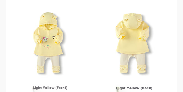 BALABALA BalaOne Baby Girl's Long-Sleeve Outfit, 2-Piece Set, Children's Autumn Wear, Loose-Fitting And Cute 9
