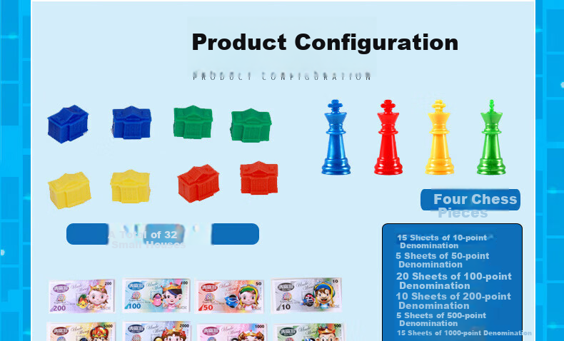 Dafuweng Board Game, Children's Card Game Toy, Family Gathering, Parent-Child Card Game, Tabletop Game, Silver Plus World Tour 3111 7
