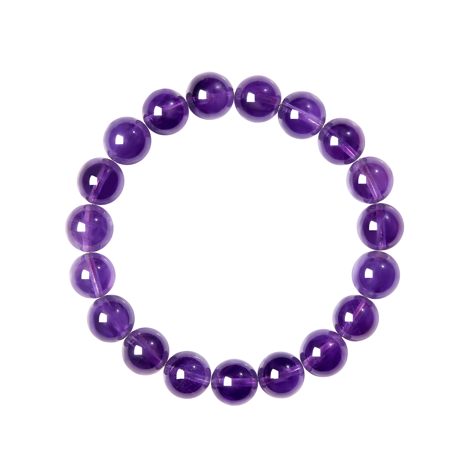 Emei Mountain Amethyst Bracelet Nine Purple Fire Crystal Beads Unisex Zodiac Year Luck Charm Mother's Day Gift