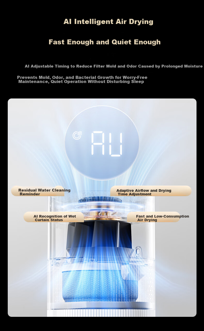 Midea [Xiaolanjing 700] Price Protection, 618 Non-Misting Air Humidifier, Purifies Home Bedroom, Large Capacity, Suitable for Pregnant Women And Infants, Nasal Allergy Relief, Quiet Operation, Sterilization, Birthday Gift, SZ-W50 9