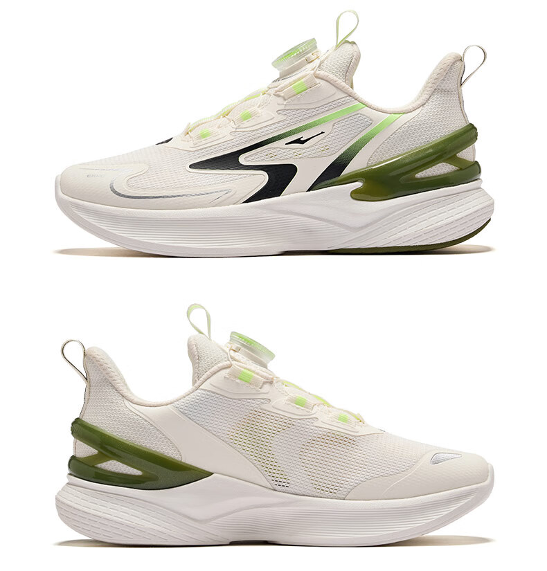 ERKE Kids Unisex Youth Sports Shoes Children's Cushioning Running Shoes Microcrystalline White/Galaxy Purple Size 34 33