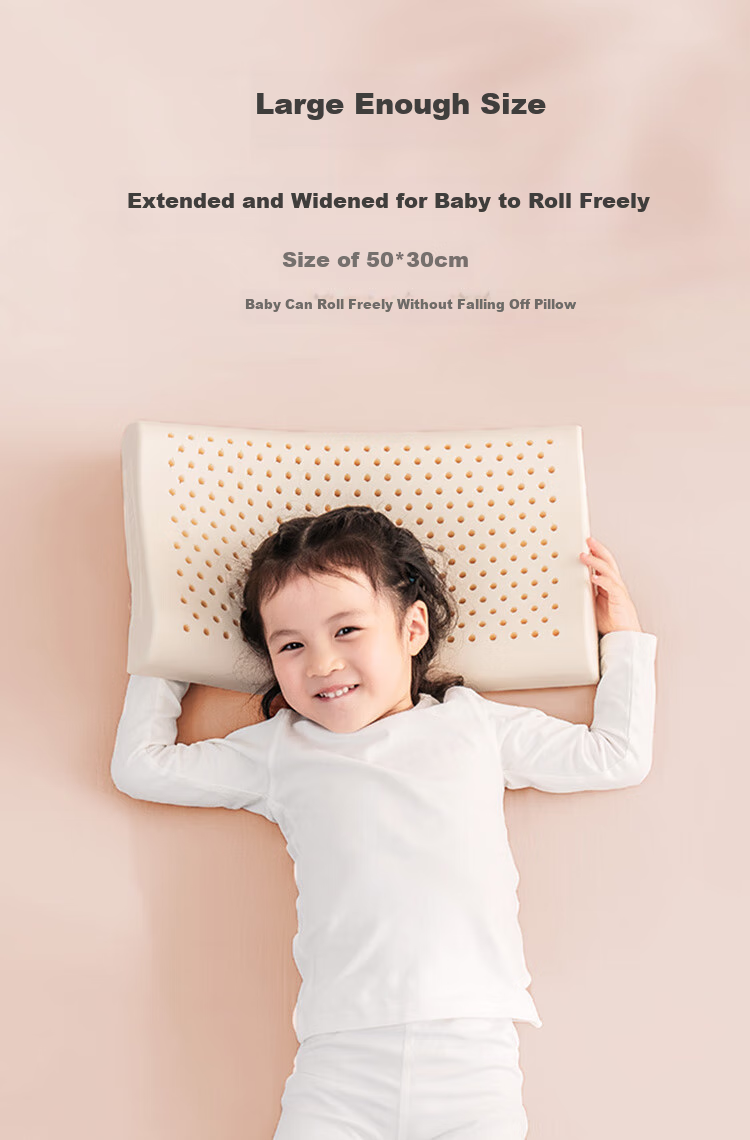 Jinxiangshu Thai Imported Latex Pillow, Cervical Pillow, Rubber Sleeping Pillow, Breathable Wave Pillow for Children And Teenagers, Ages 1-6 8