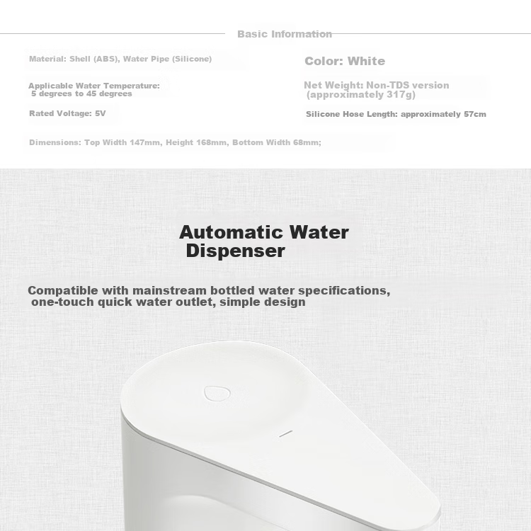 JD Original Bottled Water Pump, Household Office Drinking Water Dispenser Pump, Automatic Electric Water Pump, Sterilized Versio 2
