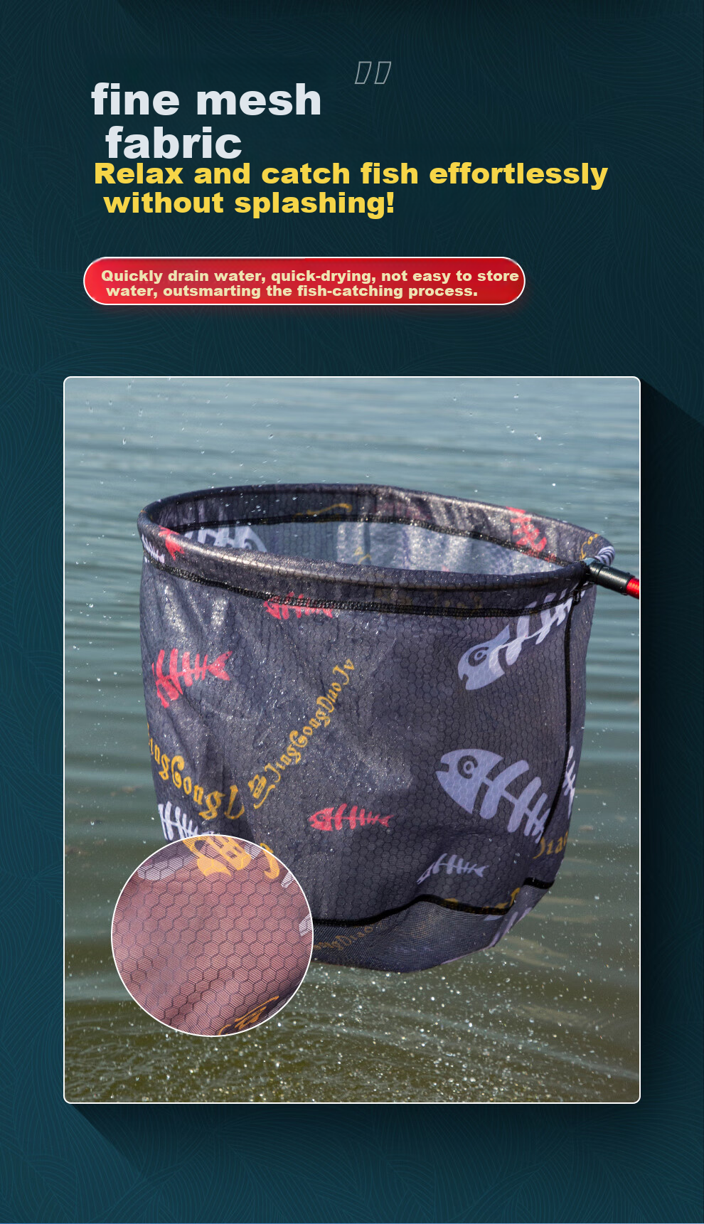 Shensha Fishing Landing Net Set, 2.4-Meter Carbon Fiber Landing Net Pole, Fish Net, Fishing Net Bag, Fishing Tackle Supplies 16