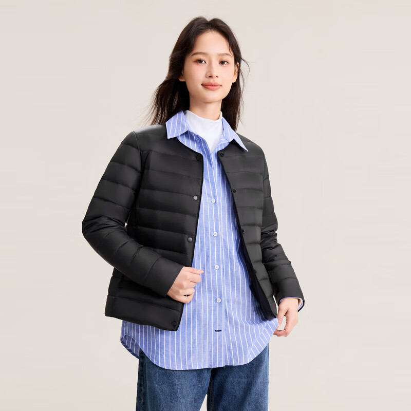 SNOWFLYING 2025 Autumn New Korean Slim Fit Basic Casual Short Down Jacket