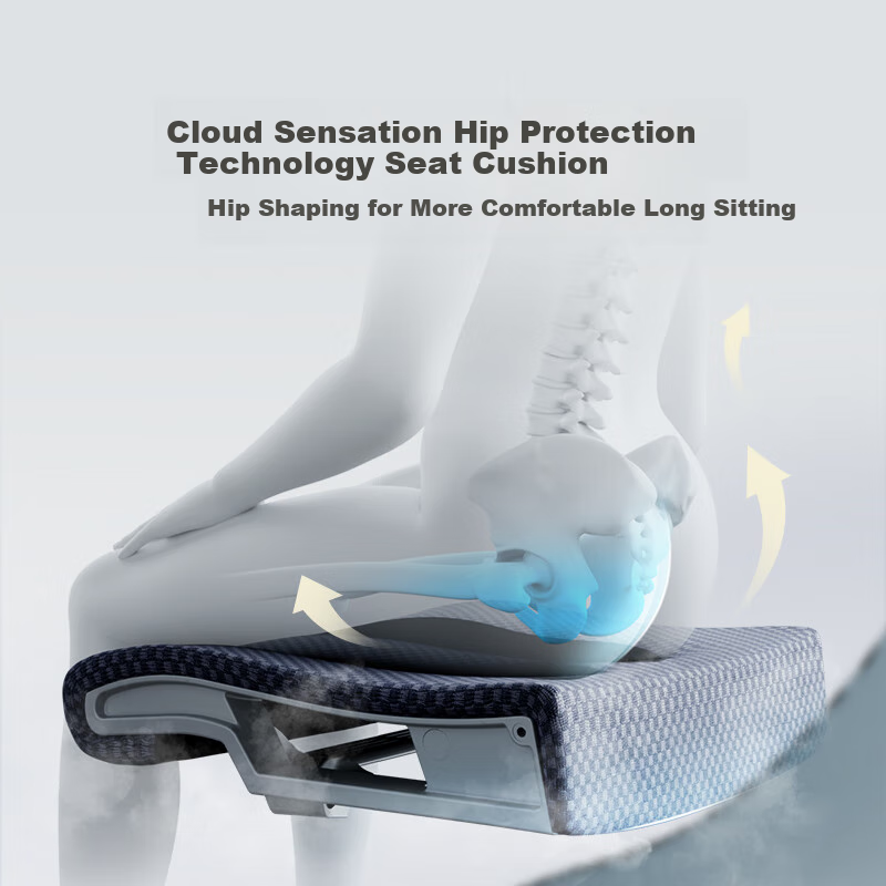 Ergonor Pofit 2 Ergonomic Chair, Office Chair, Computer Chair, Gaming Chair, Silver White (Cloud Cushion)