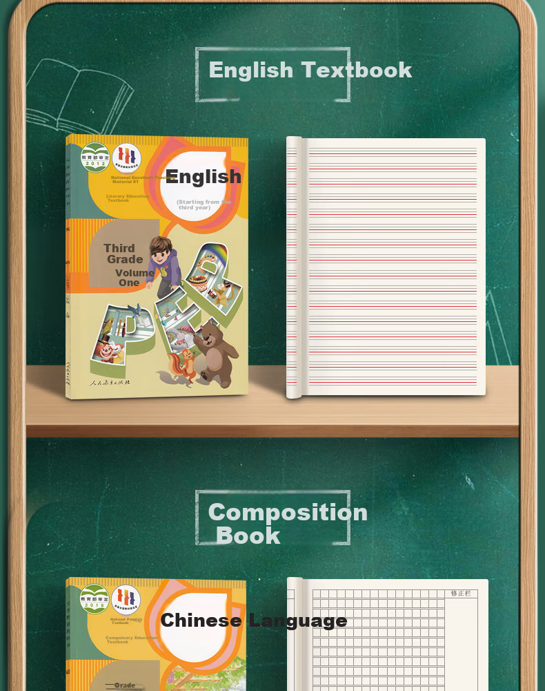 Xinshida 16K Math Notebook Homework Book for Grades 3-6, Math Practice Book, Elementary And Middle School Student Error Correction Book, Kraft Paper Arithmetic B5 Large Notebook, 5 Books Totaling 360 Pages 6