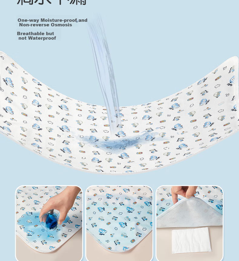Ankexin Baby Washable Pure Cotton Diaper Pad, Large Size Bed Sheet, Baby Diaper Protection Mat, Zoo Style, 180*200cm 6