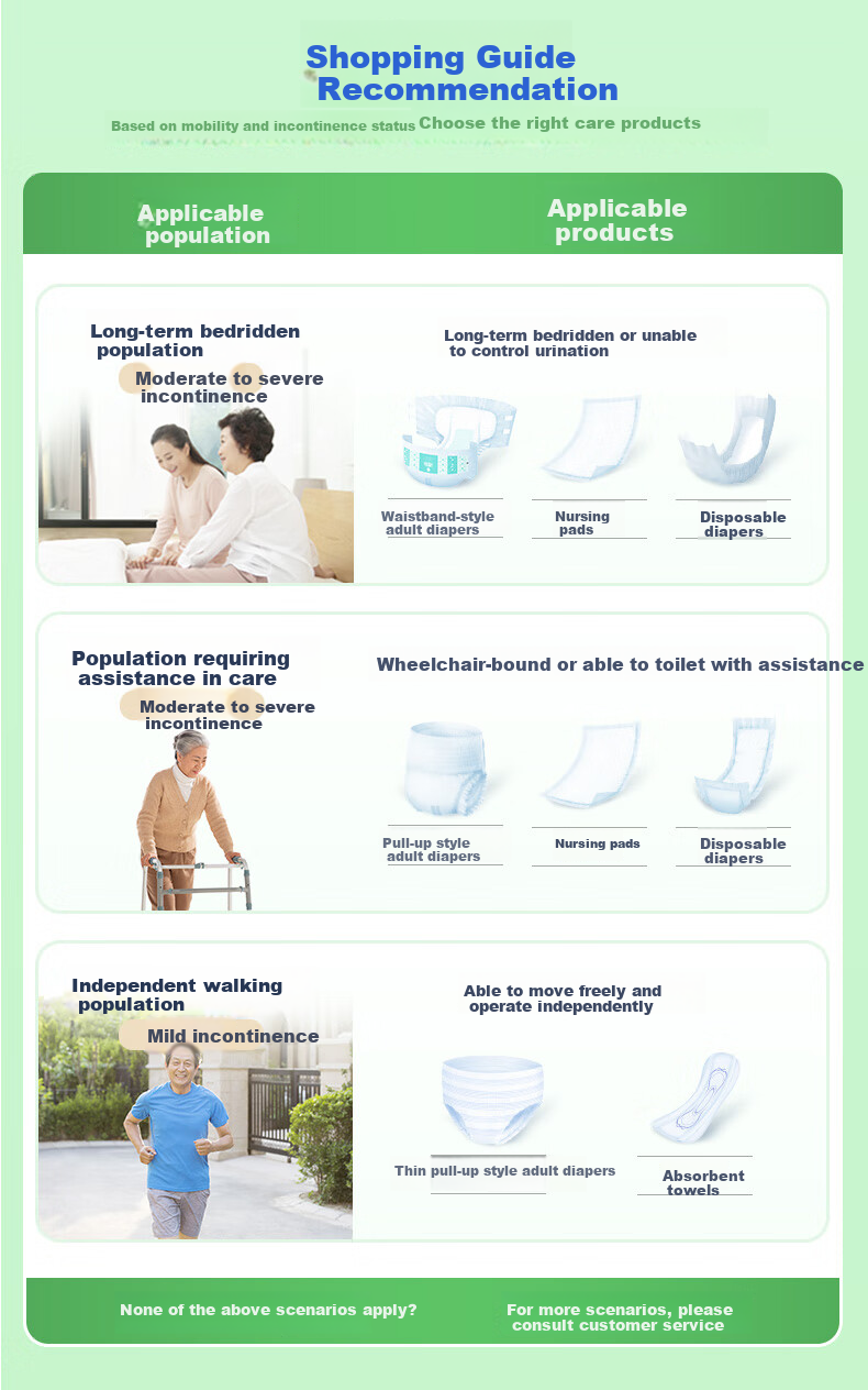 Anhushi Cotton Soft Skin-Friendly Overnight Adult Pull-Up Pants M32 Pieces (Waist 80-105cm) Underwear-Style Disposable Diapers 14