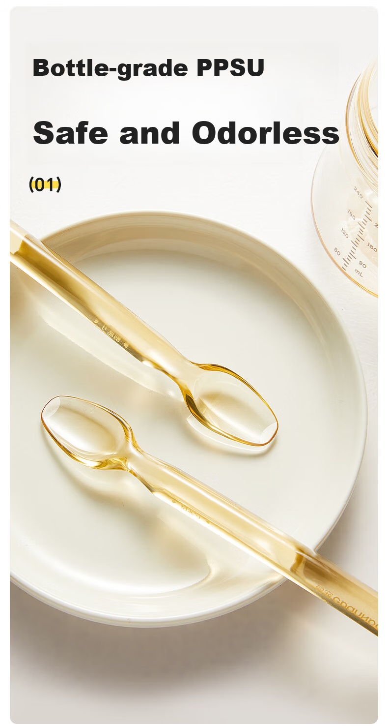 Huang Chong Newborn Baby Feeding Spoon Rice Cereal Bowl Gift Box Baby Gift Children's Day Tableware Set 14
