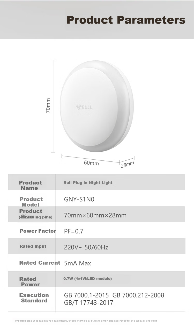 BULL Rechargeable Sensor Night Light Corridor MC-D001C-AD Motion and Light Sensor Auto On/Off 600mAh 11