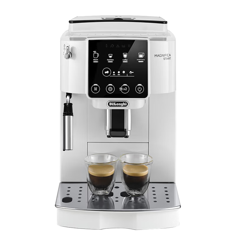 Delonghi Fully Automatic Integrated Coffee Grinder Machine Home Small Touch Panel Office Compact European Original Imported S2 White