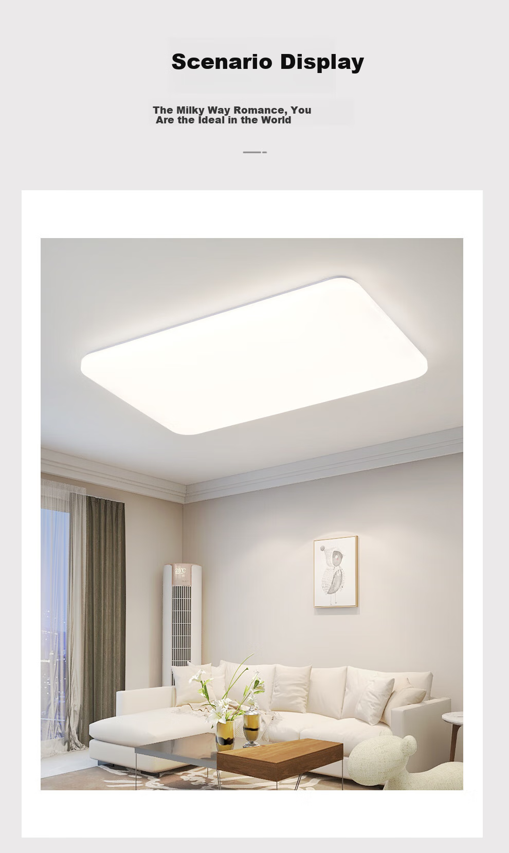 NVC Ceiling Light, Living Room Main Light, Simple Cream Style LED Lighting Fixture, Bedroom Light, Dining Room White Moon X 3