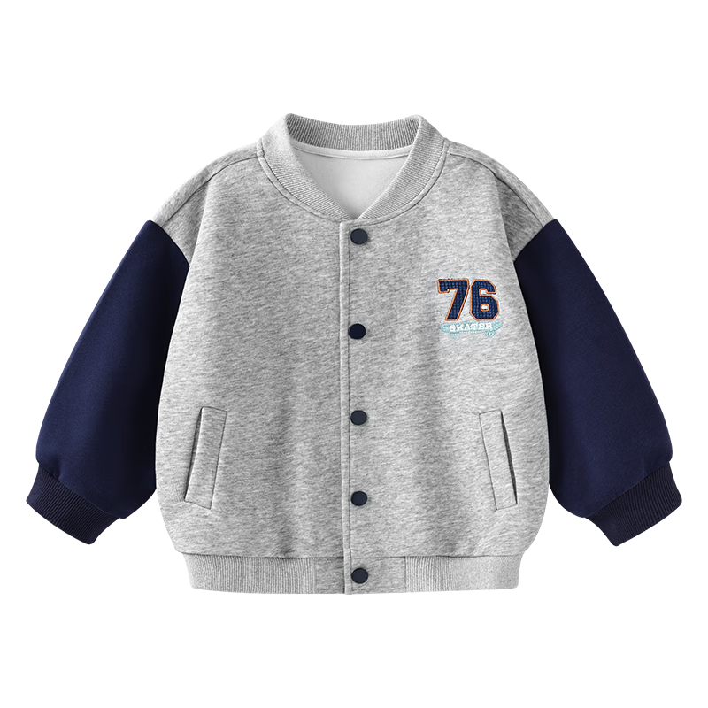 Badibadi Autumn Winter Newborn Baby Boys American Baseball Jacket Casual Sports Top Skateboard Dinosaur 100
