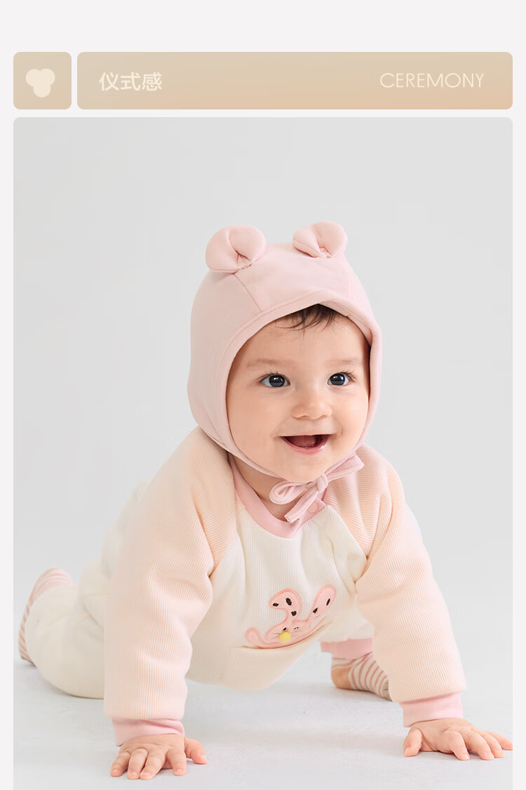 BALABALA Baby Newborn Winter Cotton-Padded Romper 2025 Infant Jumpsuit Cute Crawling Suit 208425133203 3
