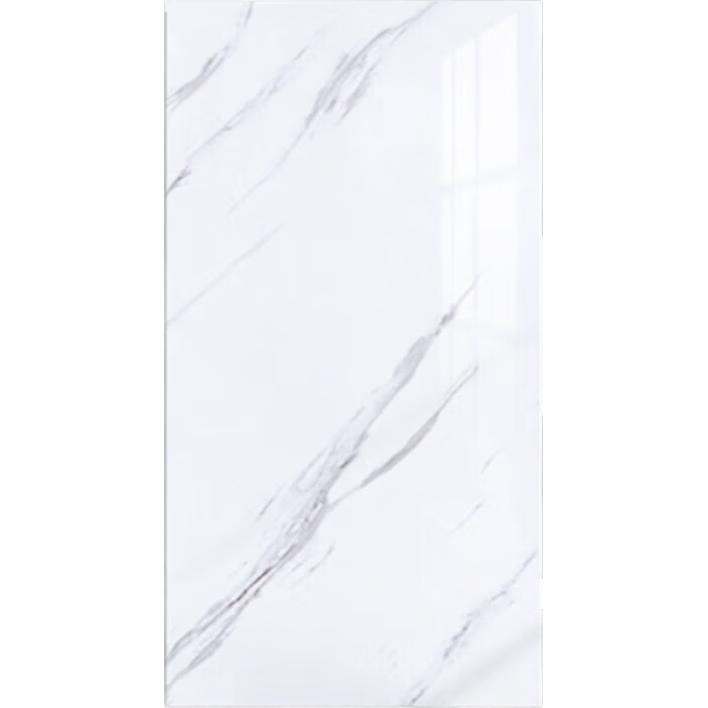 Washi Imitation Ceramic Tile Wall Sticker, Self-Adhesive Waterproof And Moisture-Proof Aluminum Plastic Wall Panel for Bathroom, Jazz White 40*80 (5 Pieces)
