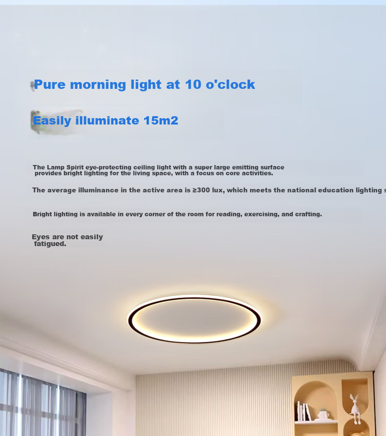 Dengling Minimalist Bedroom Ceiling Light, Full Spectrum Eye Protection, Anti-Blue Light, Ultra-Thin Round Nordic Simple Lighting Fixture 16