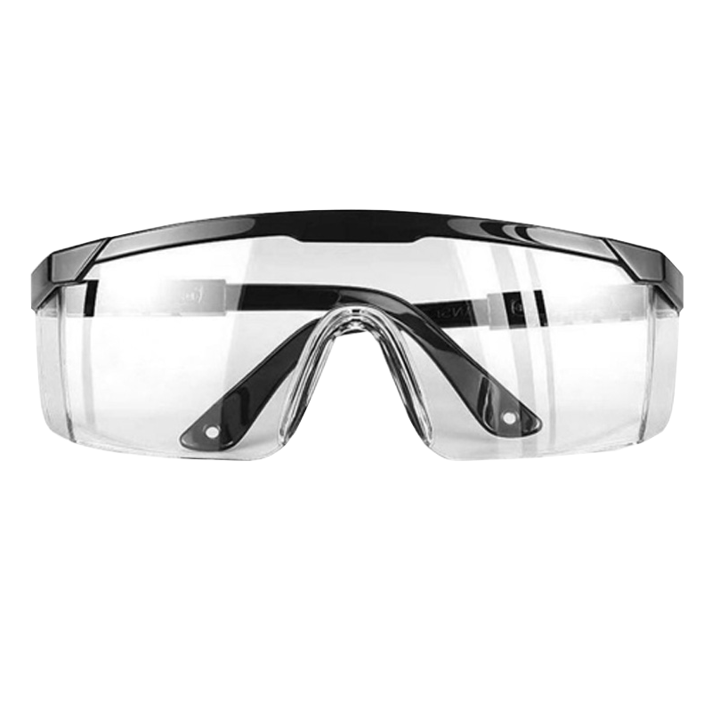 Mashifu Goggles, High-Definition Transparent, Unisex Safety Glasses, Impact-Resistant Industrial Cutting Anti-Splash Dust-Proof Cycling Protective Eyewear, Black, Adjustable, 2 Pieces