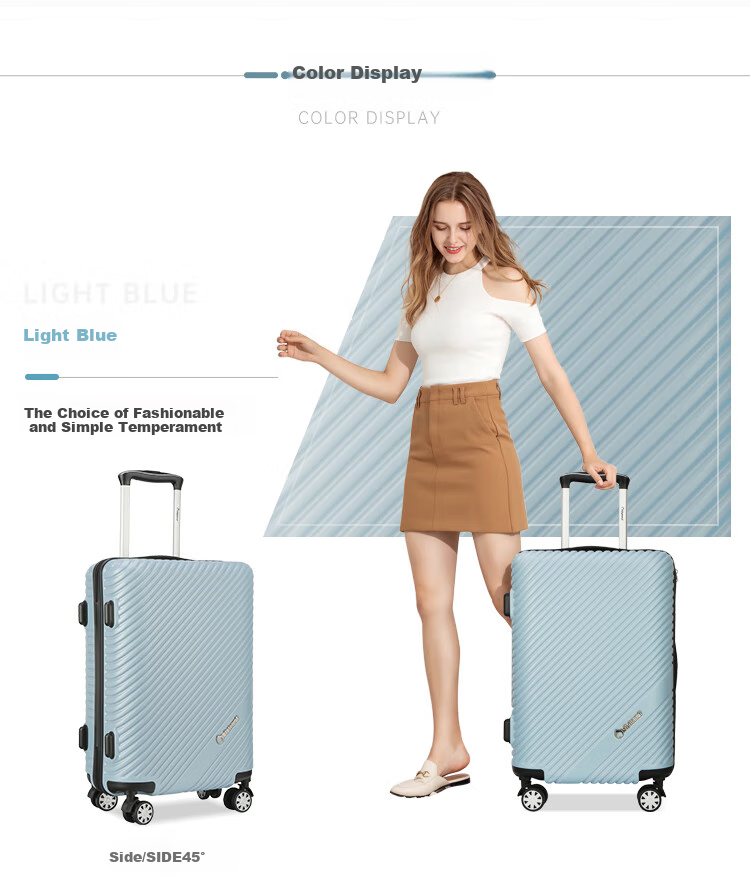 Diplomat 28-Inch Large Capacity Password Lock Suitcase with Wheels for Men And Women, Cloud-Shaped Travel Luggage TC-23254 Blue 5