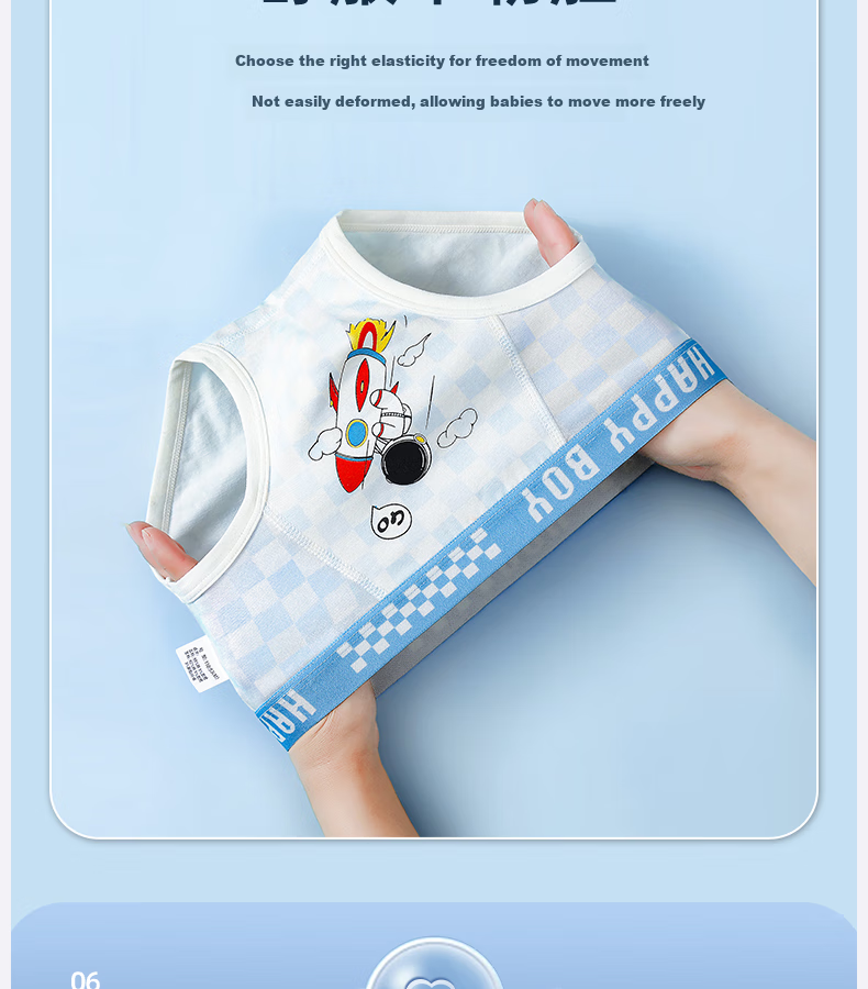 LangSha Boys' Underwear, Triangle Briefs, Class A Pure Cotton, 7A Antibacterial, No Wedgie, for Young Boys And Older Childre 11